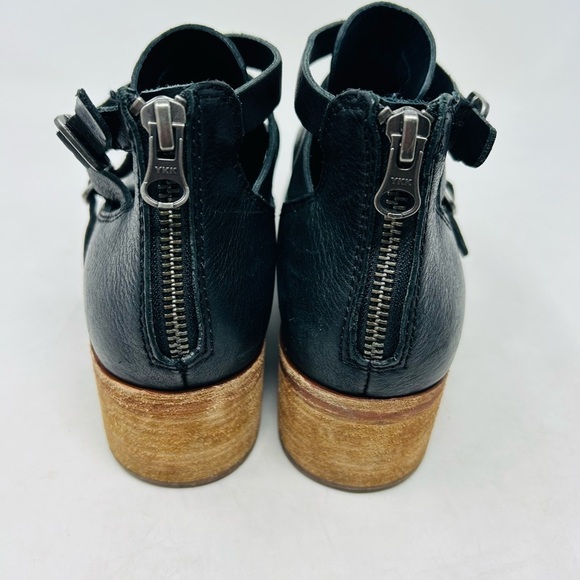 Kork-Ease Black Ankle Boots with Tan Sole - Picture 5 of 8